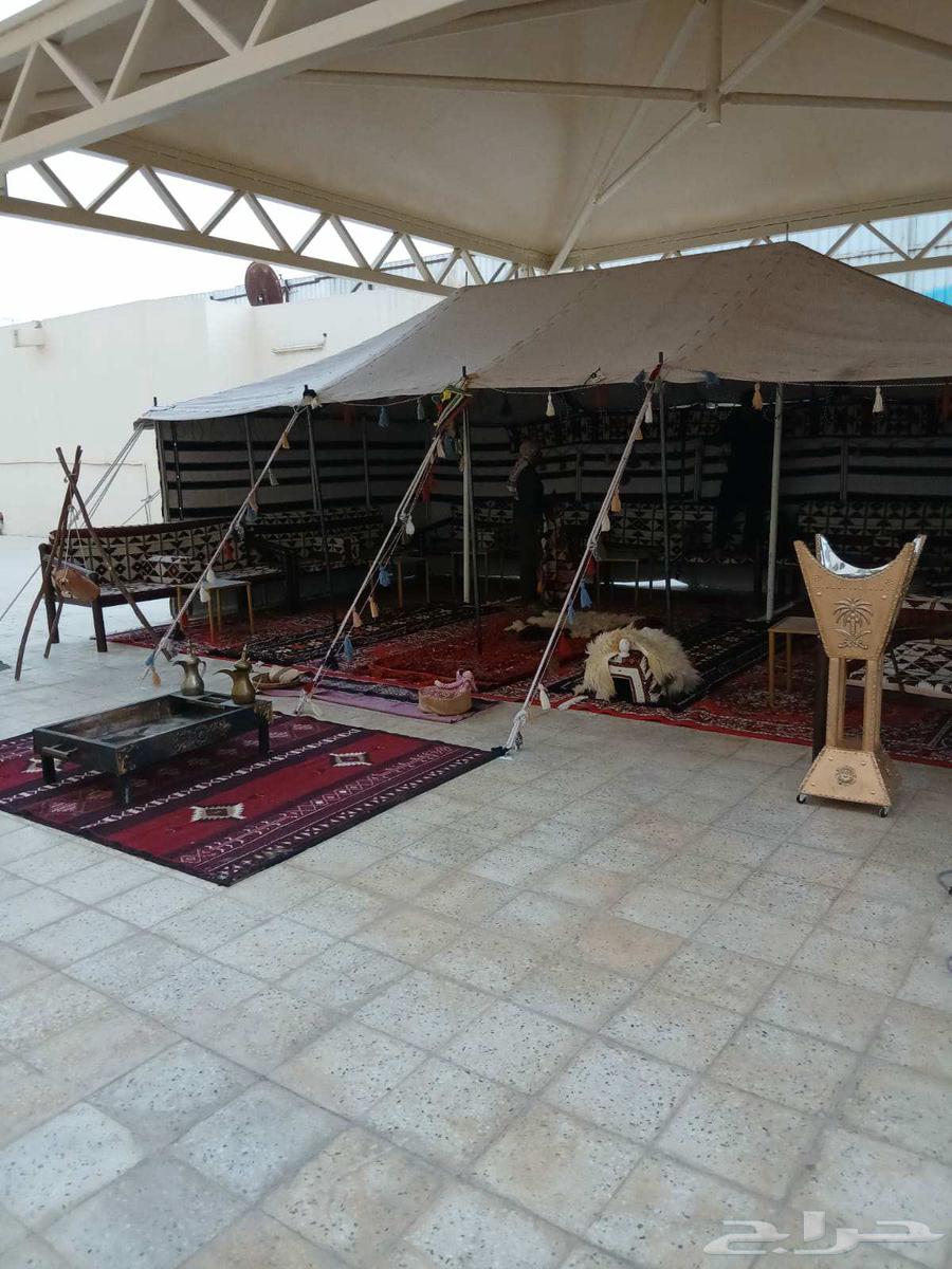 تاجير اخيام وبيوت شعر وقهوجيه وعقود نور وشبك وكراسي وطولات64518261138305110