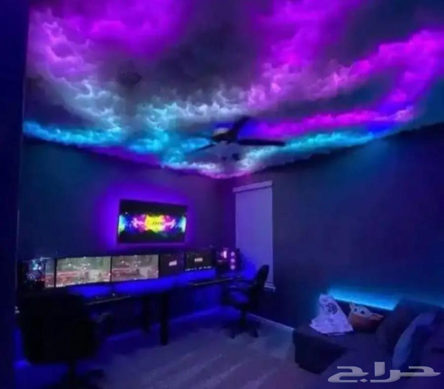 Installation of illuminated fireproof and non-combustible clouds64534424287105111