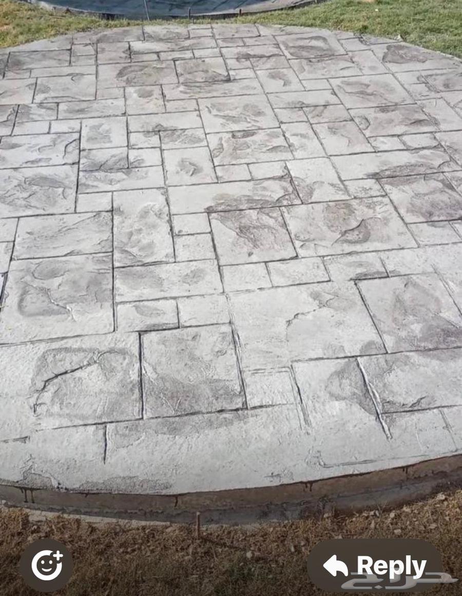 Concrete flooring work execution, decorative finishes, printed sealing64534227230851110