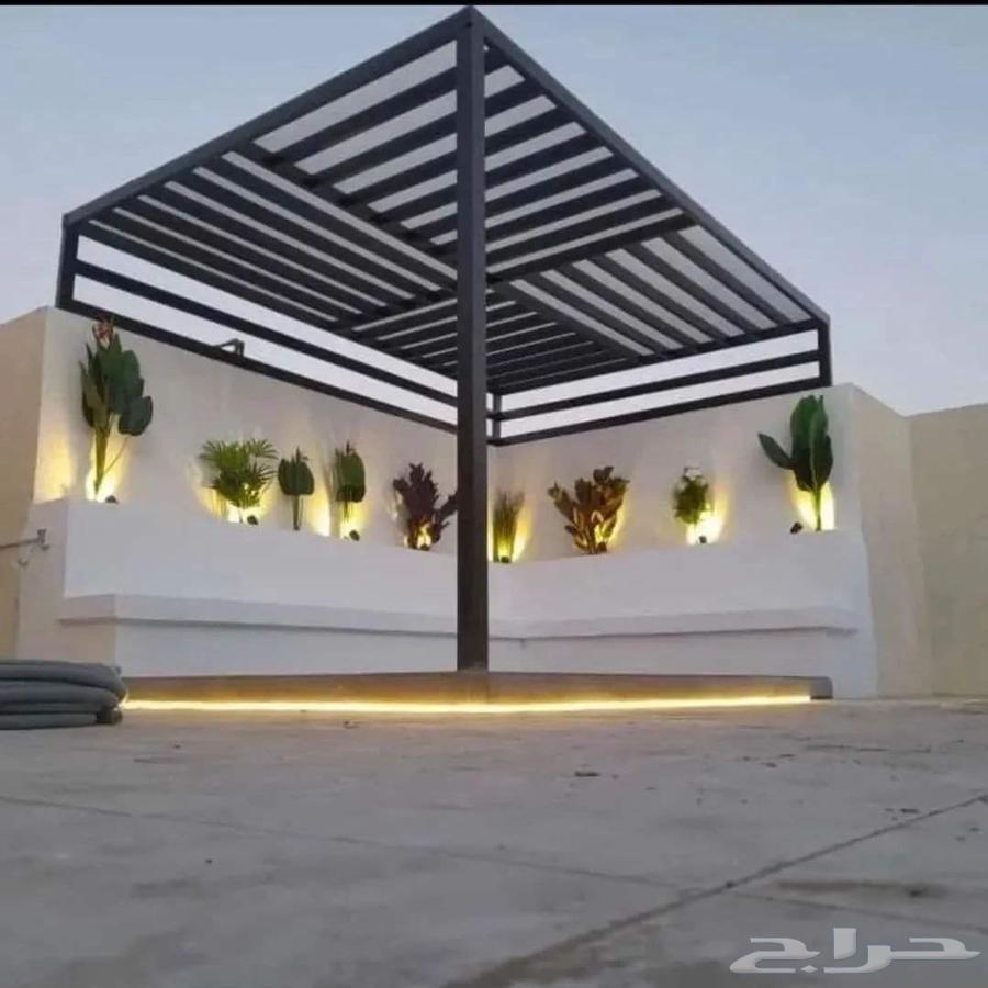 مظلات وسواتر مساكن العساف وجميع أعمال الحداده وبرجولات64538659145985111