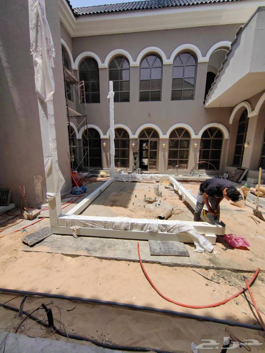 جميع انواع الامنيوم ابواب شبابيك مطابخ دربزين زجاج شاور64538833645699111