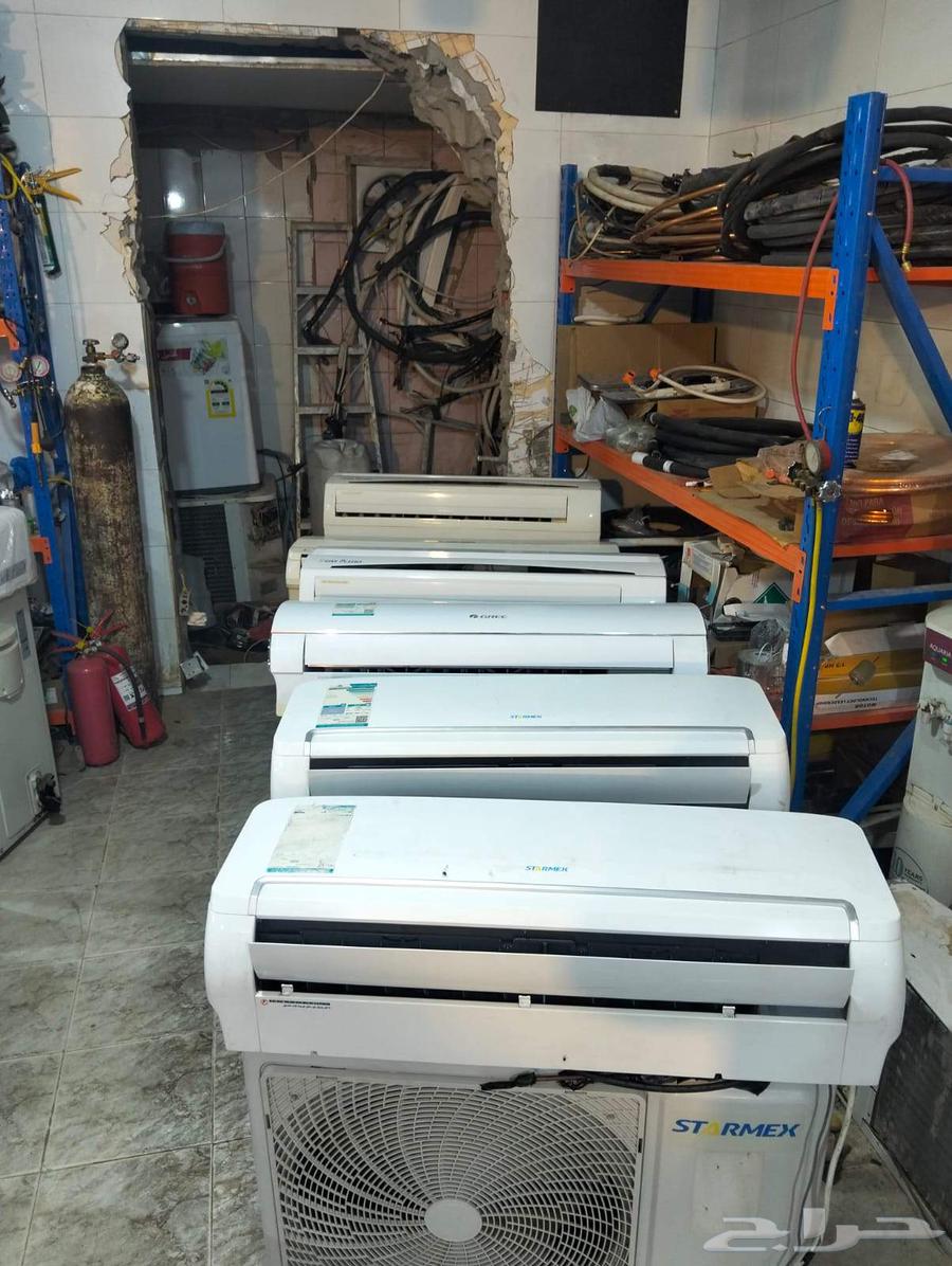 Split air conditioners, lightly used, almost new, with installation, display refrigerator, and window and cabinet air conditioners64538889304705114