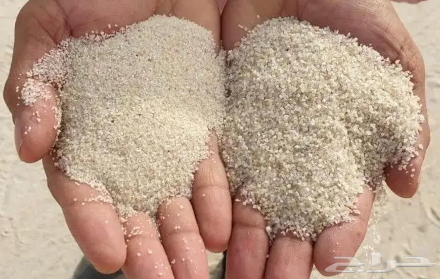 رمل تيماء أبيض  صندوق كبير حمولة 45   طن وأنواع الرمل موج64534535544707110