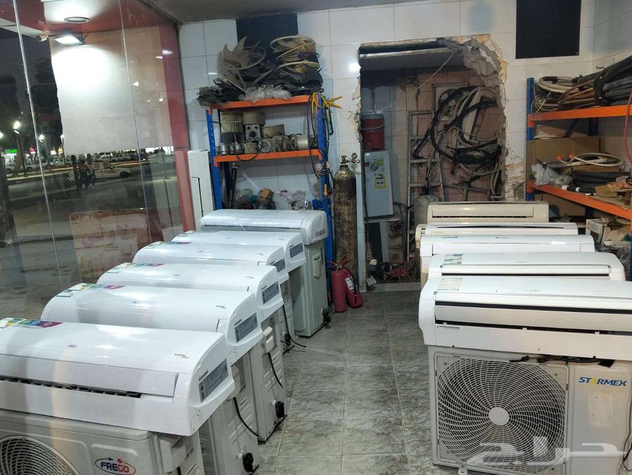 Split air conditioners, lightly used, almost new, with installation, display refrigerator, and window and cabinet air conditioners64538889304705110