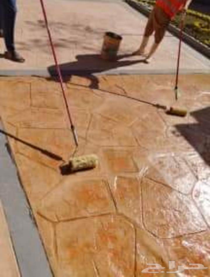 مقاول صبة مروحة صبة ميزانية الخرسانة المطبوعة الملونة ملونة64538674313474114