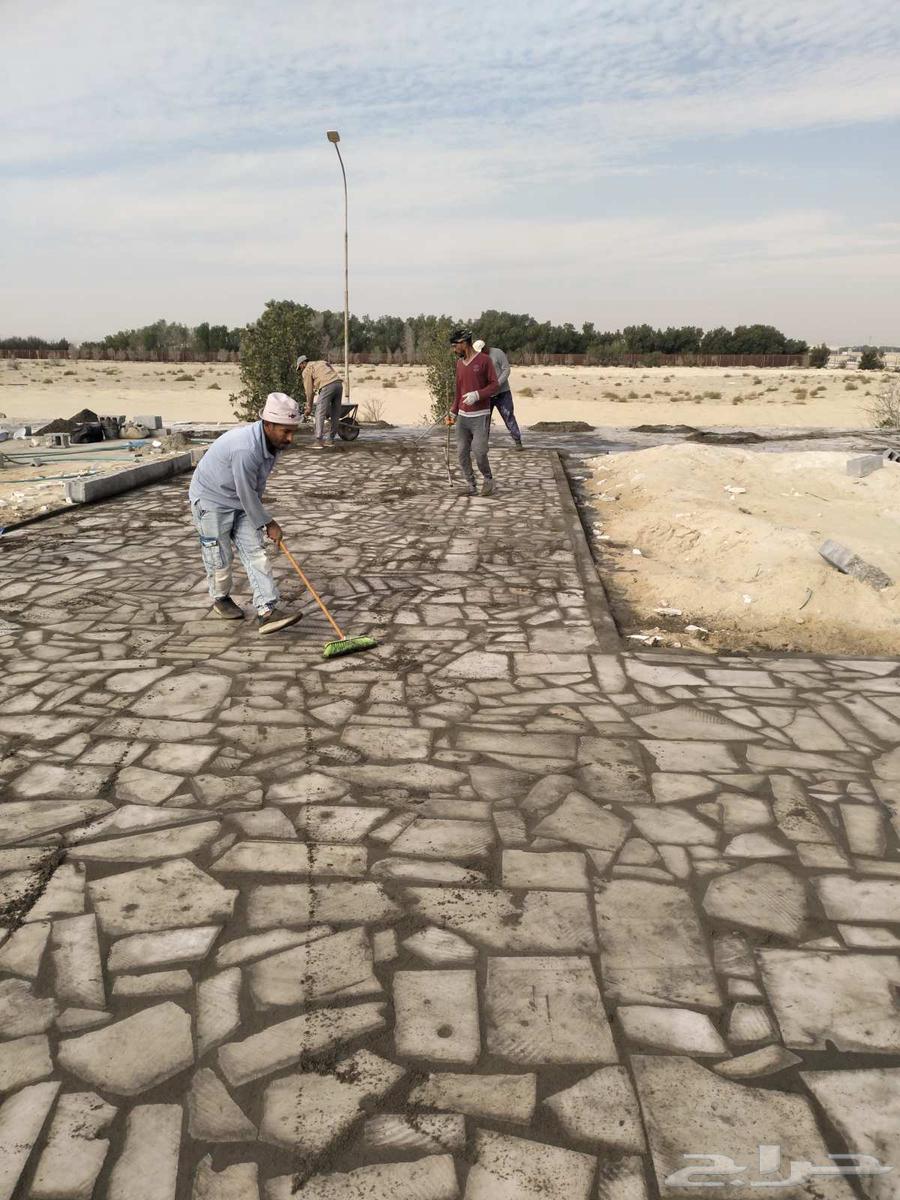 Supply and installation of random stone, modern irrigation networks, and natural grass64550527463042113