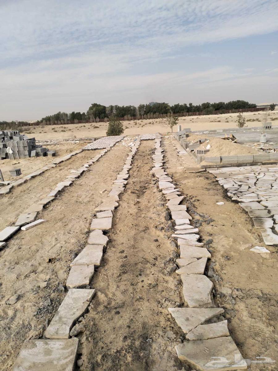 Supply and installation of random stone, modern irrigation networks, and natural grass64550527463042111