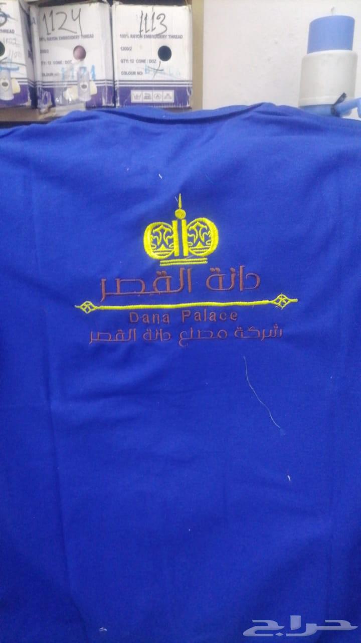 Embroidery and printing on fabric T-shirts, regular color printing64563048479490112