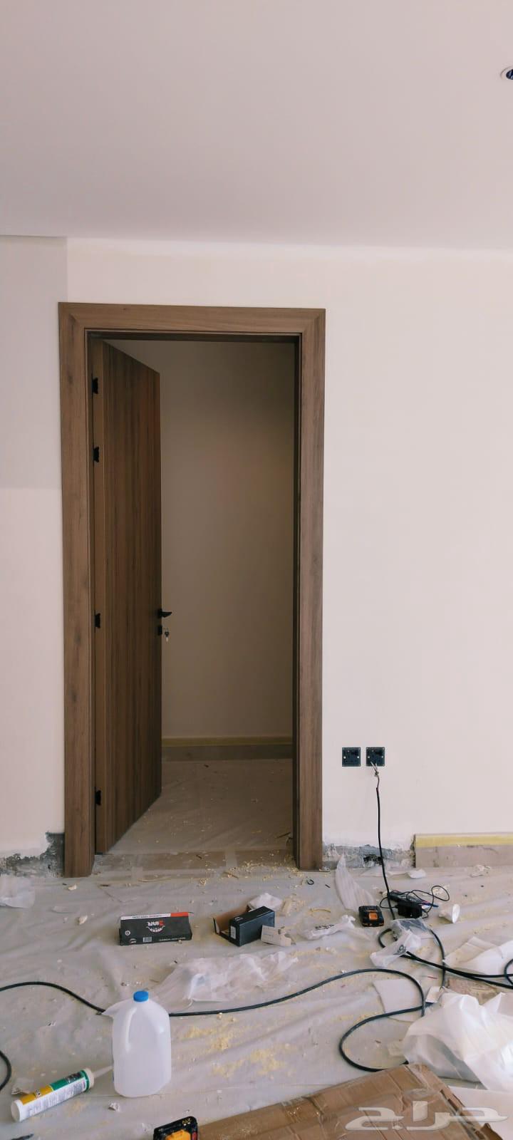 WPC door installation with laser level work, 80 SAR64563422459138113