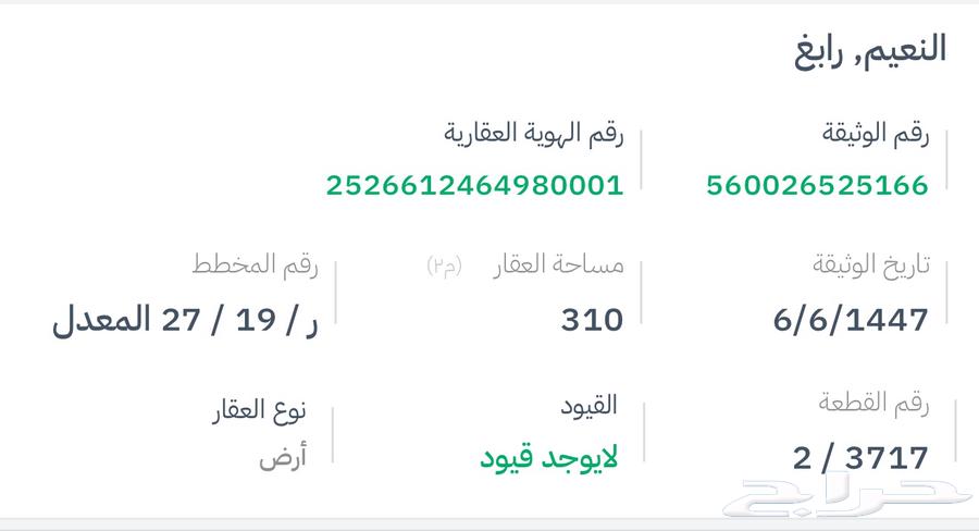 ارض للبيع في رابغ مخطط النعيم ج السعر 160 الف صافي .64582387690114111