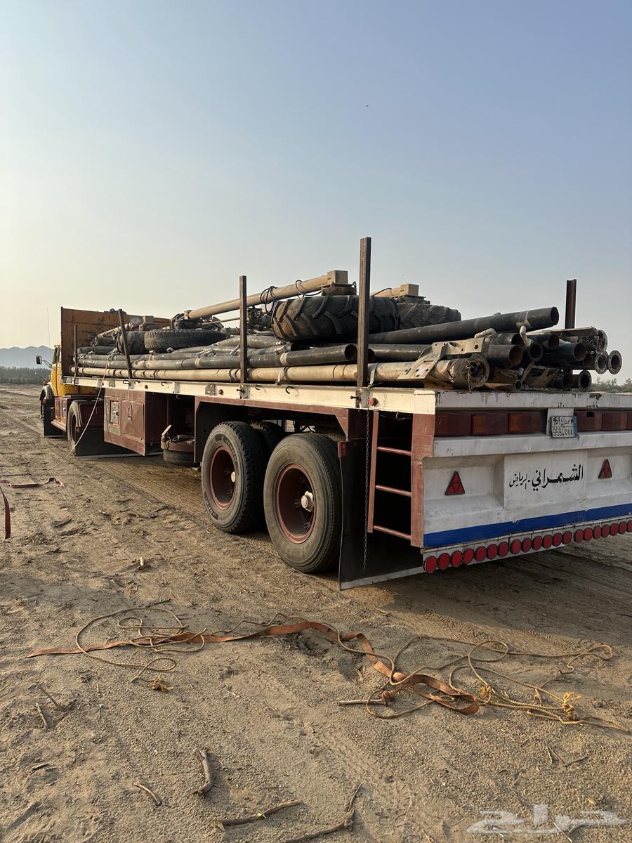 Flatbed trailer in Buraydah for transporting iron, sand, feed, and tiles64572965438337110