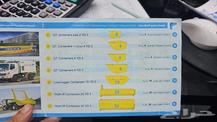 عقود نظافه الكترونيه وايجار جميع الحاويات التجاريه والخاص وإ64582563985409110