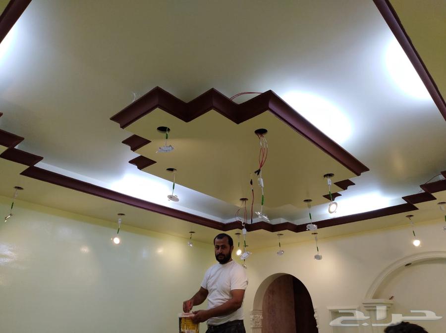 اصباغ_  تركيب_ورق_جدران وفوم بديل الجبس وتركيب مناضر حداده64589542745857114