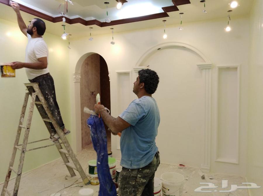 اصباغ_  تركيب_ورق_جدران وفوم بديل الجبس وتركيب مناضر حداده64589542745857113