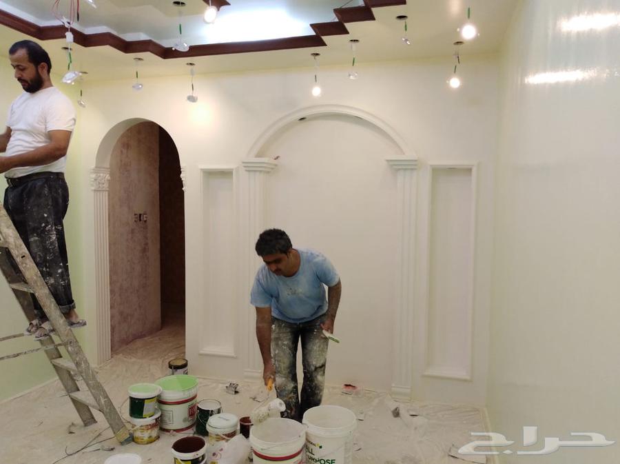 اصباغ_  تركيب_ورق_جدران وفوم بديل الجبس وتركيب مناضر حداده64589542745857111