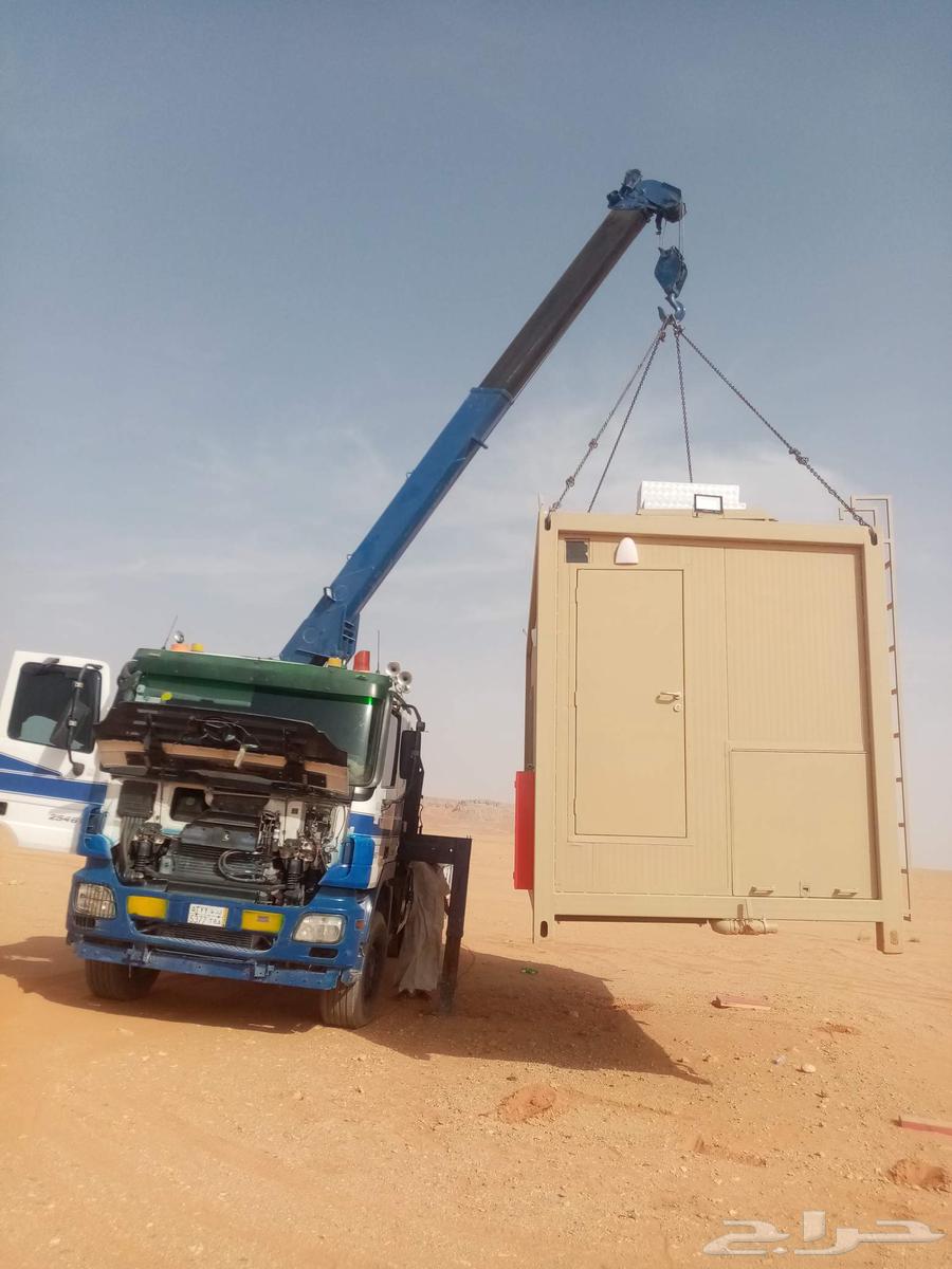 سطحه ونش بوم ترك نقل غرف جاهزه وموطير وبركسات وطبليات ومكيفا64582661017347110