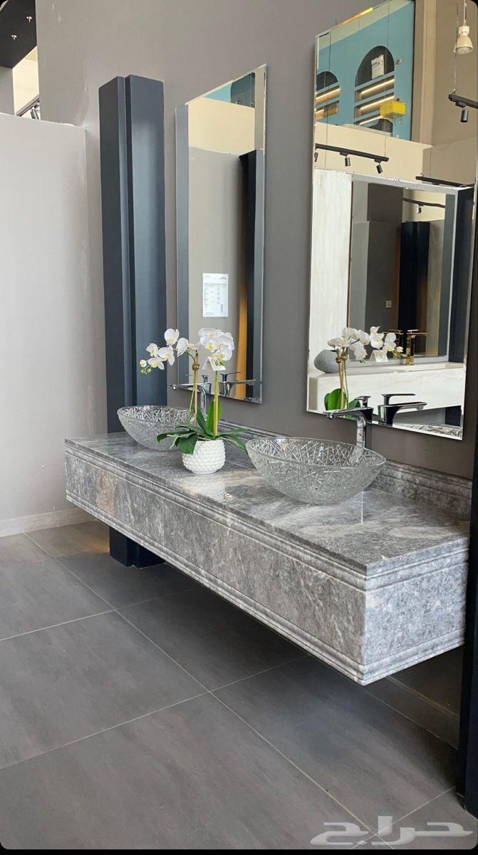 تفصيل طاولات ومغاسل رخام أو بورسلان64589714327681112