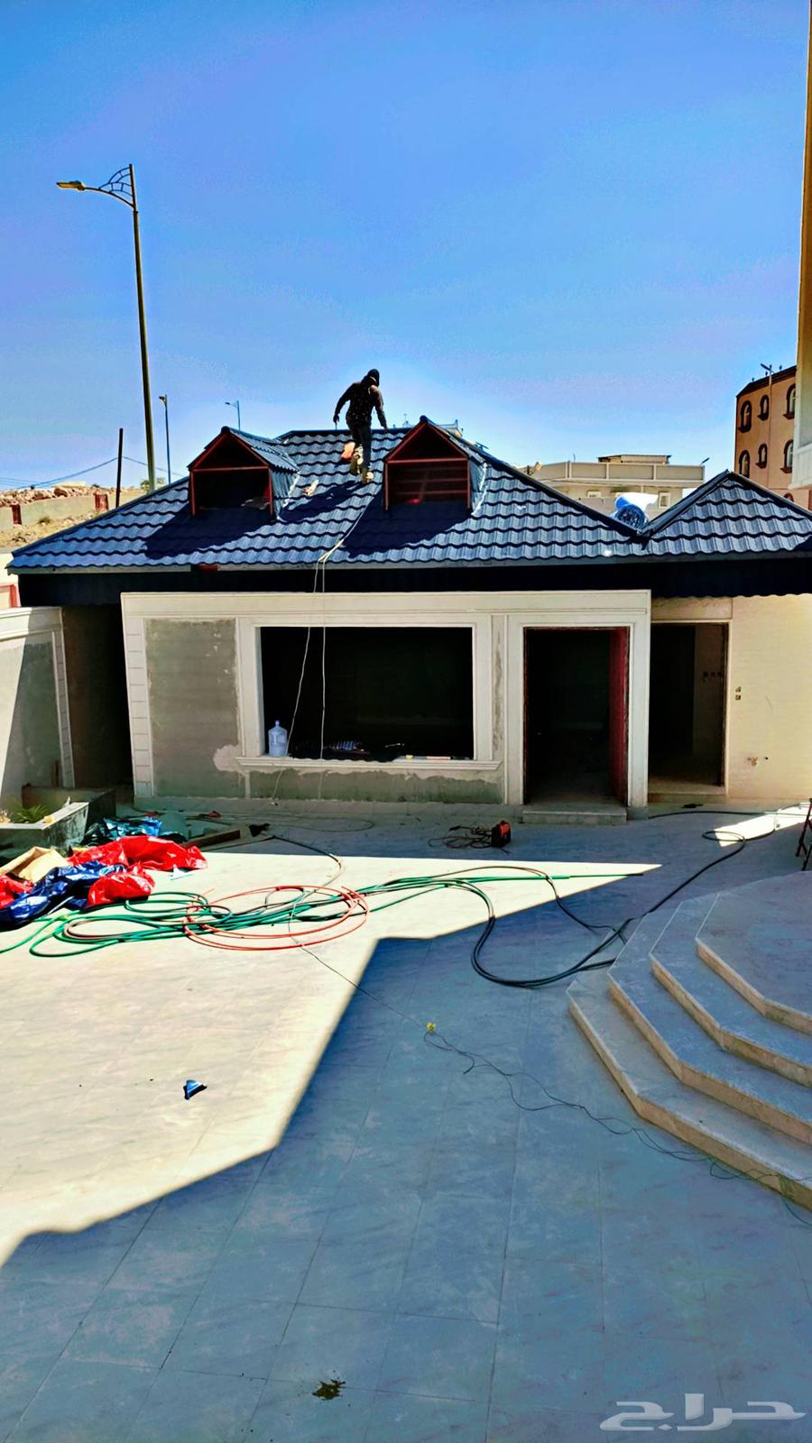 قرميد بيت شعار مشب نار مظلات سواتر تلبيس قماش الشنكو جمالون64594162330243111