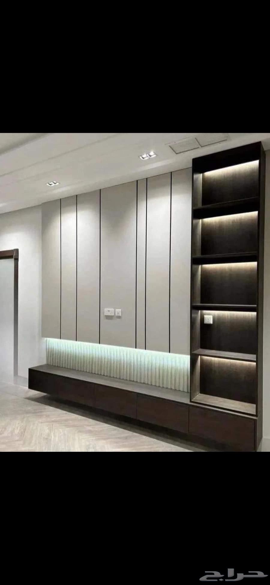 Screen decorations, chipboard, marble alternative, gypsum board shelves64594274744449114