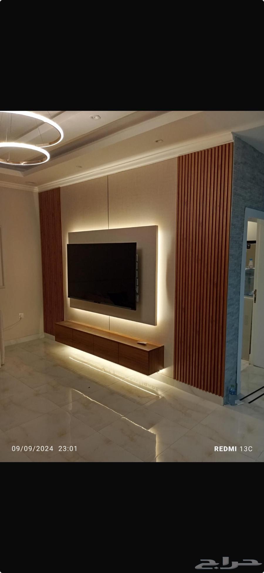 Screen decorations, chipboard, marble alternative, gypsum board shelves64594274744449113