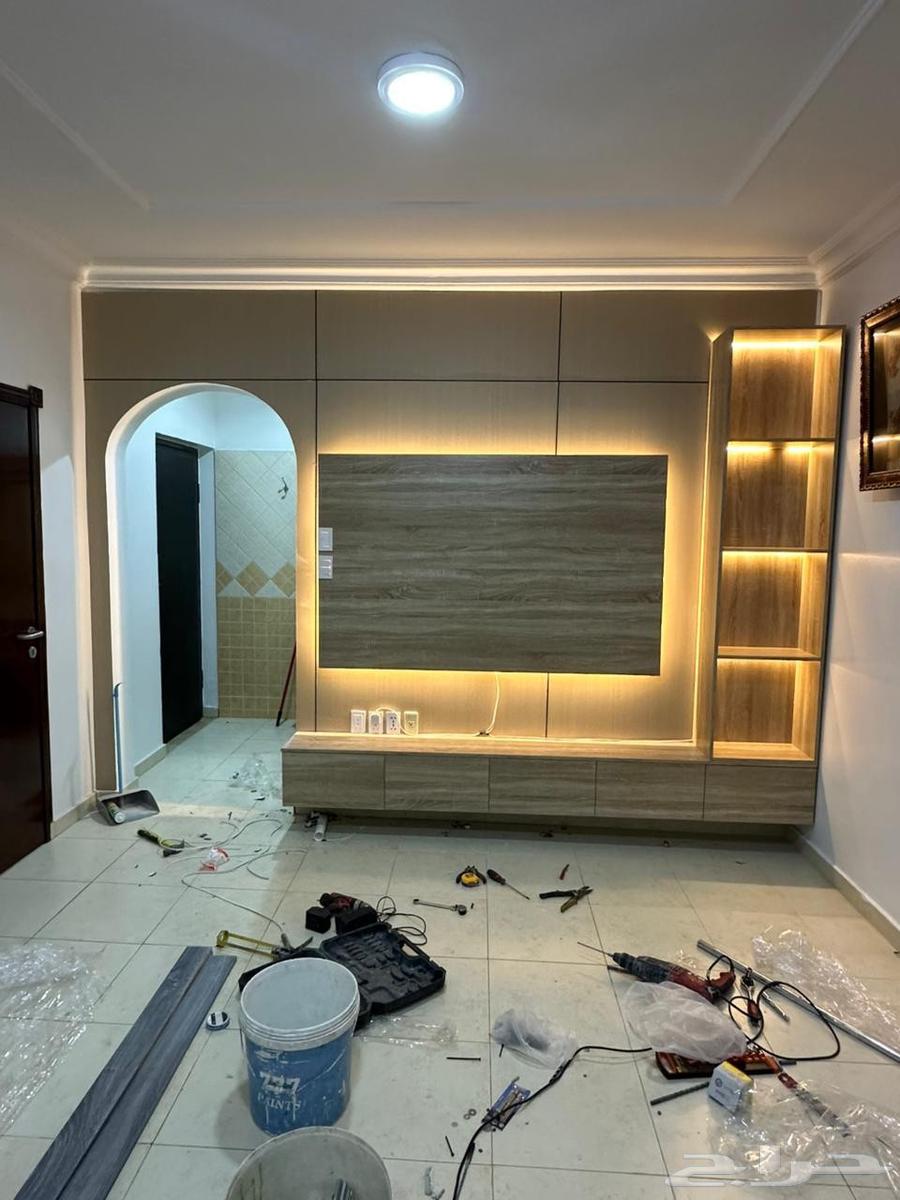 Screen decorations, chipboard, marble alternative, gypsum board shelves64594274744449110