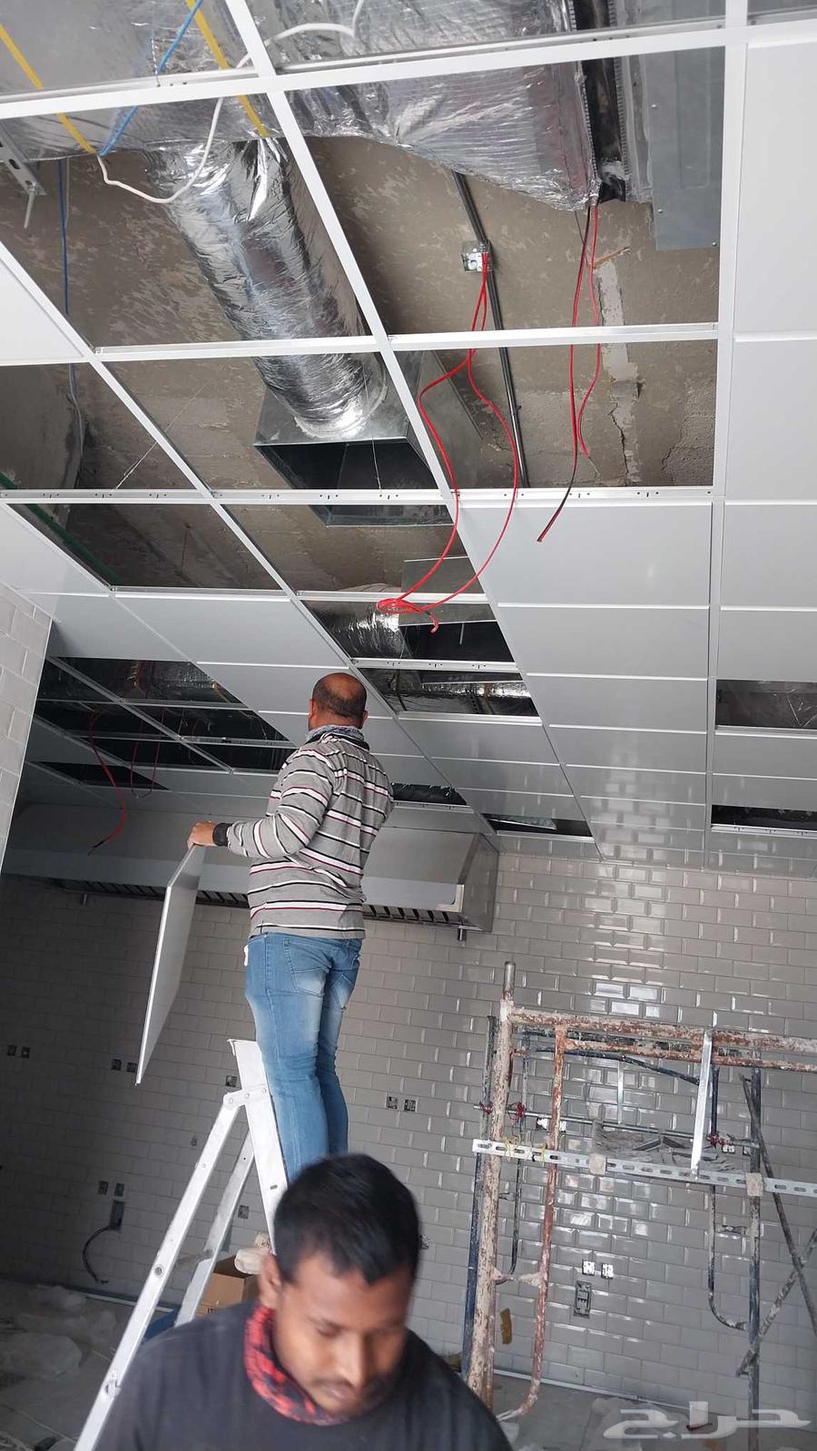 Gypsum board suspended ceiling, wallboard sheets, painting, and renovation64606275729409113