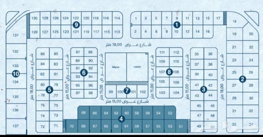 For sale half plot, Joud Al Loaloa district, 337 square meters, fully paved, all services64606275278593110