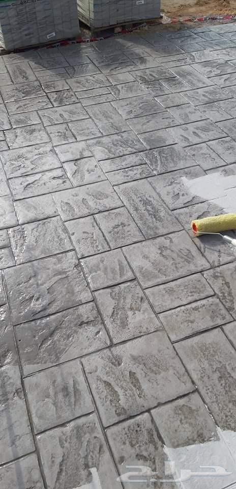 الخرسانة مطبوعة الأرضيات ملونة ديكورات البيوت الحدائق رصيف م64606347652610113