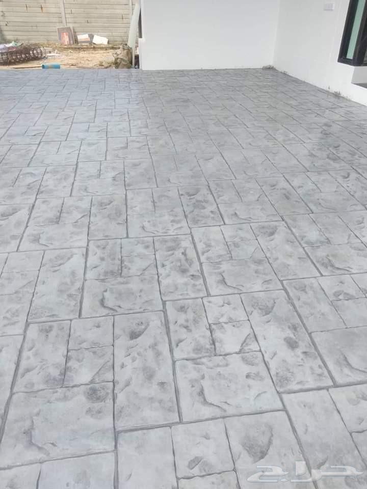 الخرسانة مطبوعة الأرضيات ملونة ديكورات البيوت الحدائق رصيف م64606347652610114