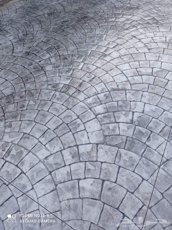 الخرسانة مطبوعة الأرضيات ملونة ديكورات البيوت الحدائق رصيف م64606347652610112