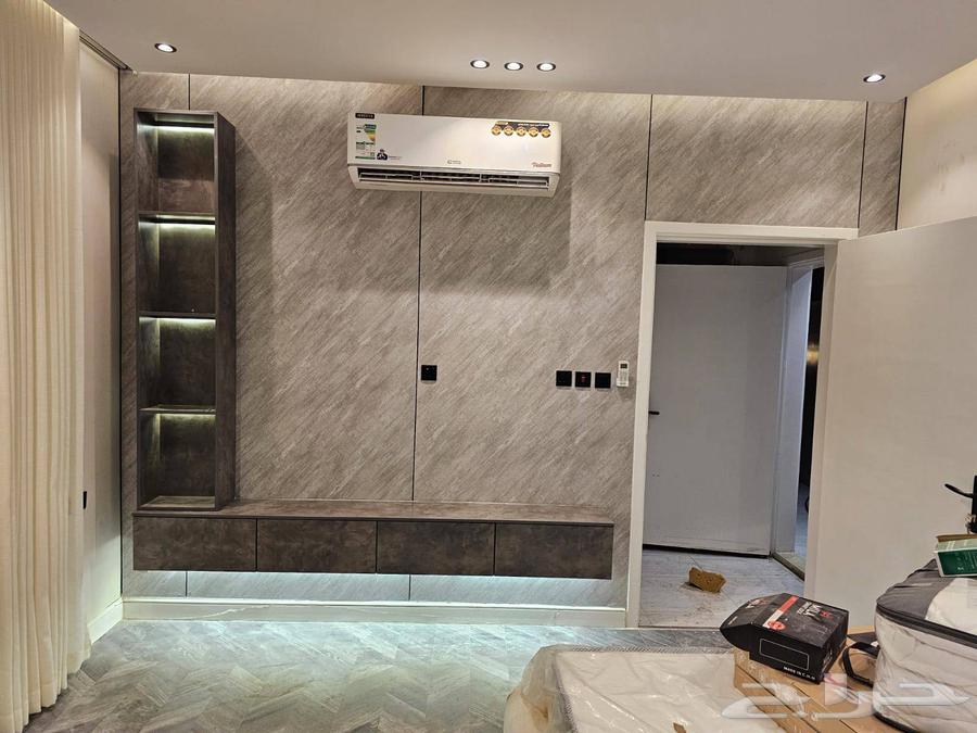 ديكورات جداريه جبس خلفيات سرير شيبورد بديل الخشب تلفزيون64619167132418110