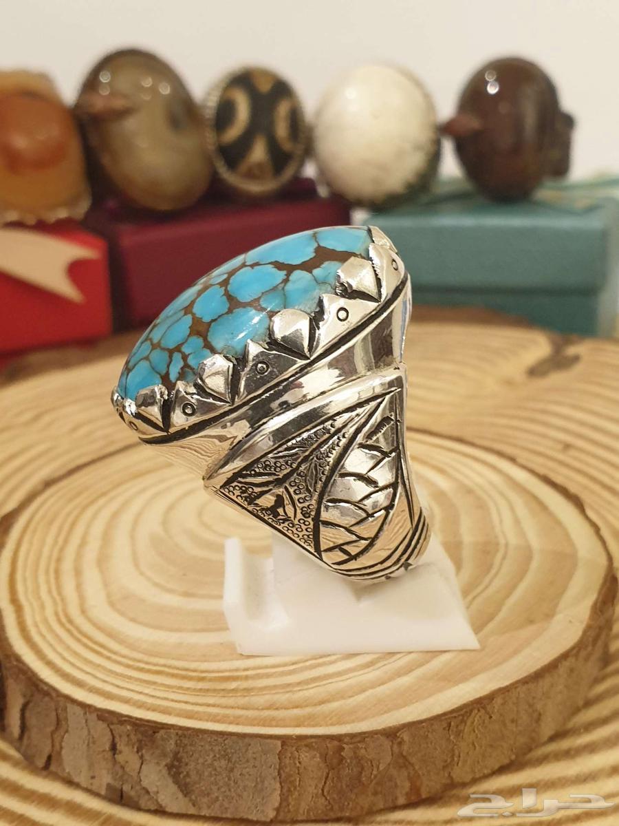 Sinaawi turquoise ring, luxurious mesh design, ready63221066843393111