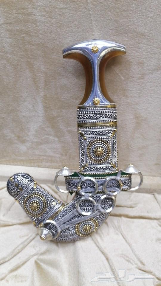 Silver dagger, Omani luxurious silver side sheath with silver thread63209085515521111