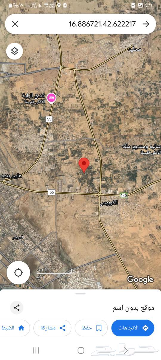 ارض بصك زراعي للبيع جازان قرية الكربوس63016085854595114