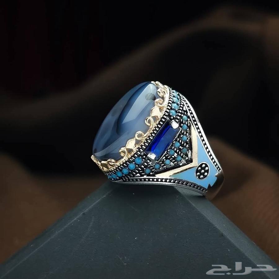 Original silver rings with natural agate stones.63496572570115111