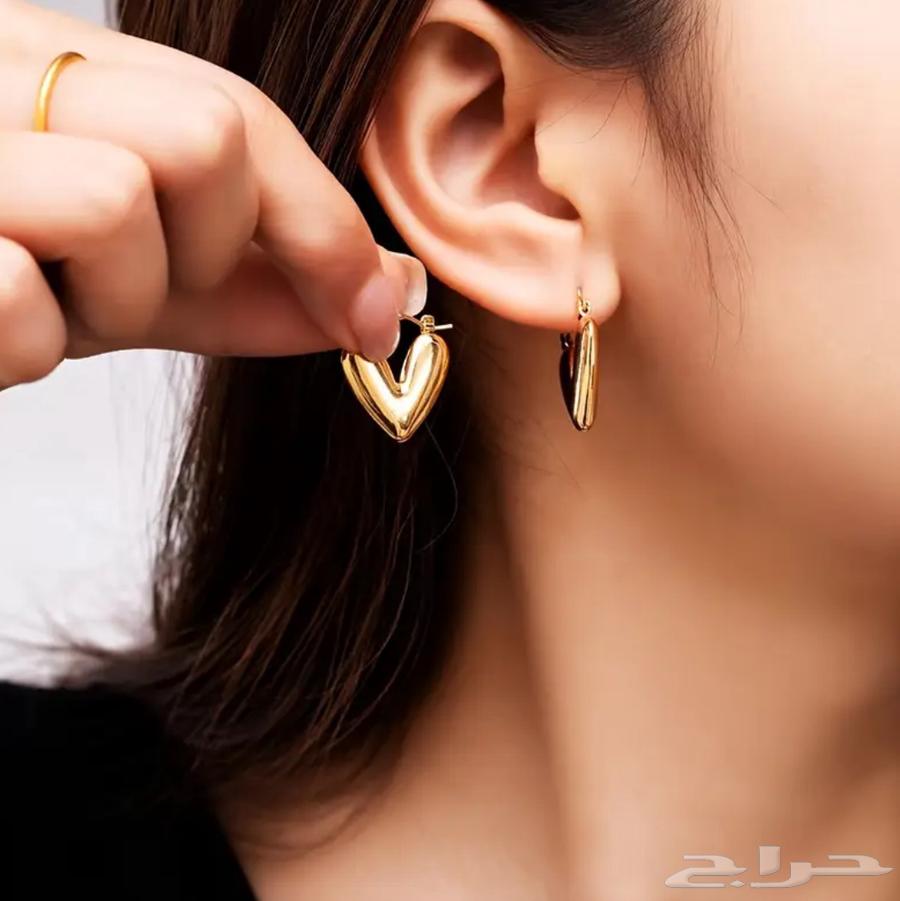 حلقان ستيل مطلي ذهب63496371406721112