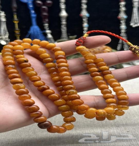 Old German amber rosary, luxurious color63142820181506110