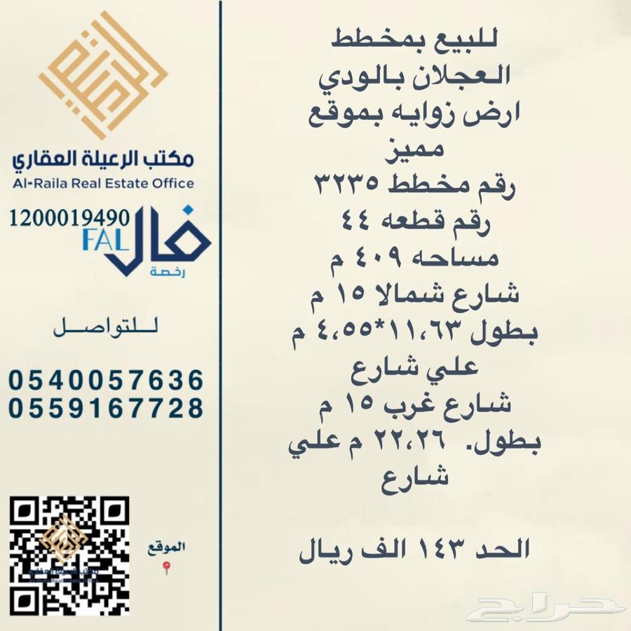 للبيع ارض بمخطط العجلان بالودي فرصة بسعر مميز زاويه فرصة634700558977301113
