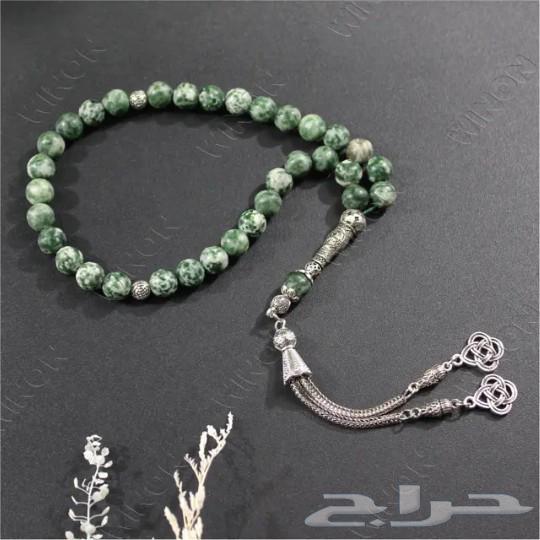 Natural green jade stone rosary63125245066626111