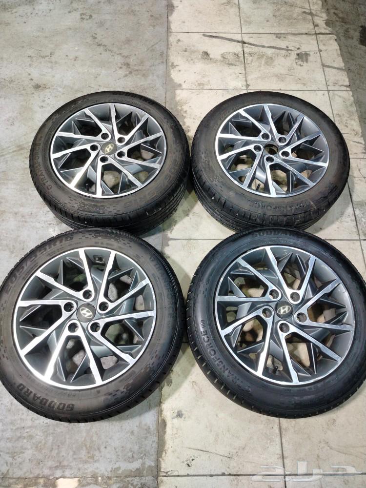 طقم جنوط النترا معى كفرات تاريخها 24 شبه جديده63175794445185111