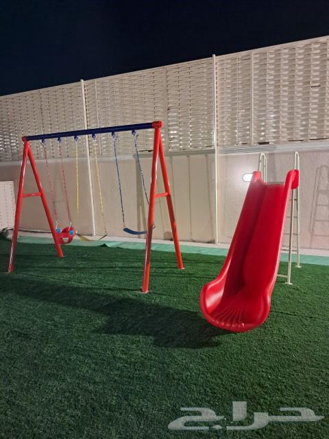Rainproof and sun heat resistant slides and swings, trampoline and floors63091519564418113