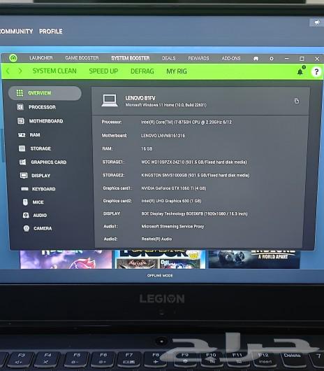 LENOVO LEGION i7-105063087578422017111