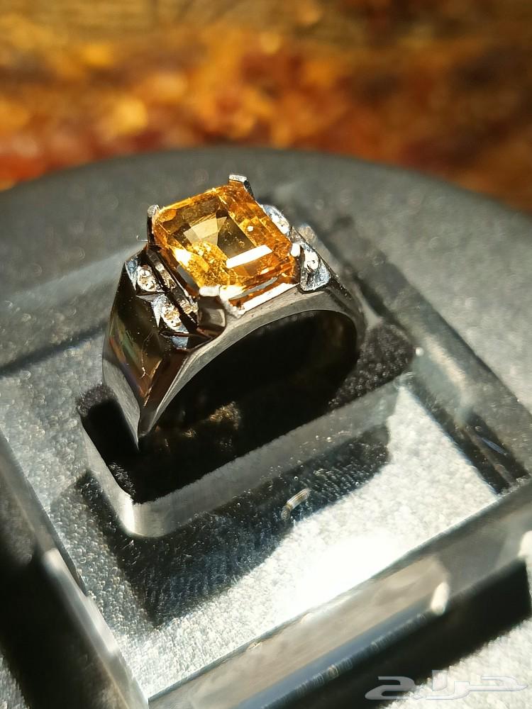 silver ring with citrine stone63083444314114112