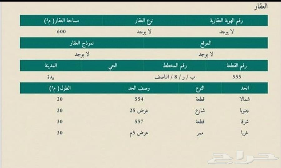 Land for sale in Al-Nasif area, Al-Ma'shoqa, 25 meters street and alley63015216477187112