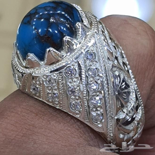 Sina'i turquoise ring with natural inclusions63074150298114111