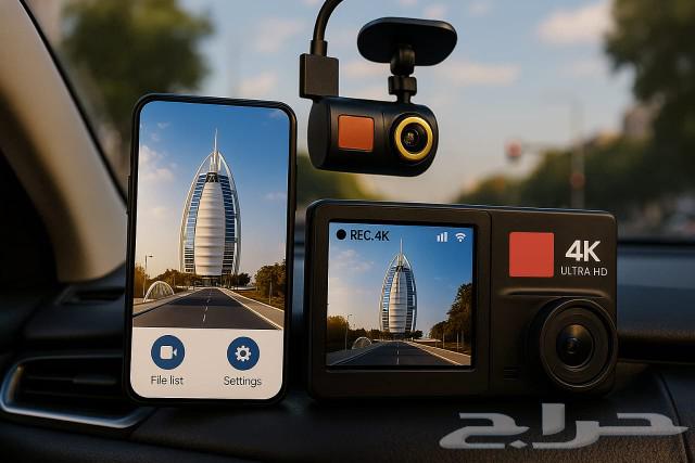 Dash cam with GBS and Wi-Fi features, clear 4K quality video recording and63074187597698111