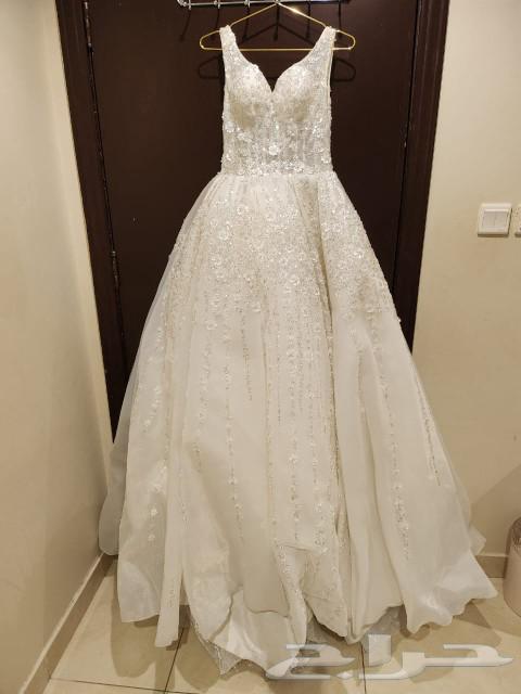 فستان زفاف كامل ملبوس لبسة وحدة63066792096769111