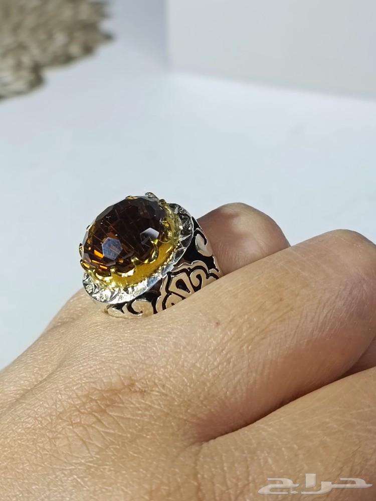 Luxury silver ring with stone and cell cut63053257172483112