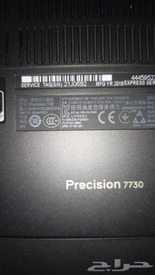 للبيع لابتوب Dell Precision 7730   معالج Xeon ورام 64GB وكرت630496511256341122