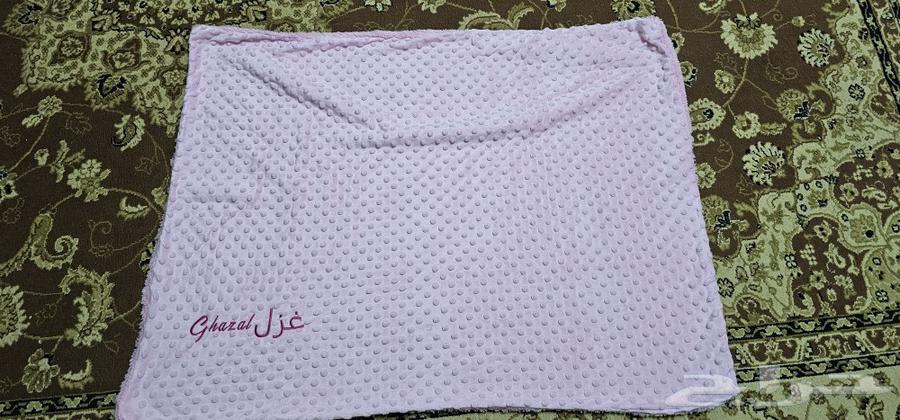 بطانية مواليد جديدة مطرزة ب اسم غزل غير مستخدمة 106x7663041182539905111